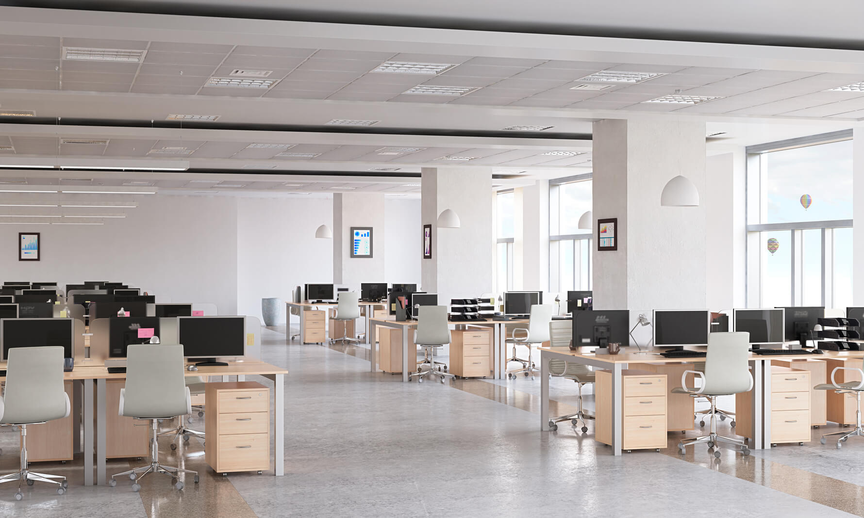 Modern empty office interior as design sample